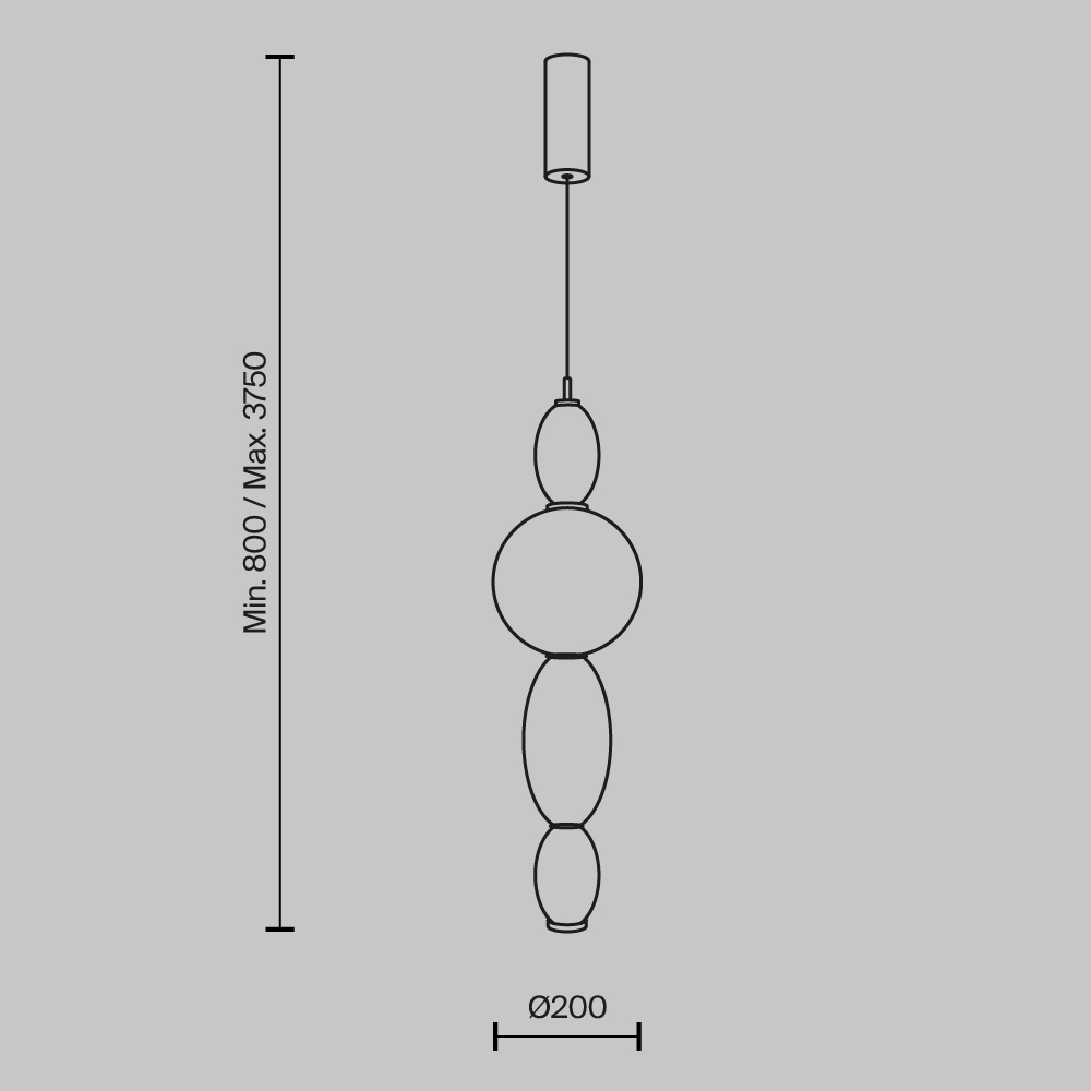 Светильник подвесной Maytoni Adore MOD297PL-L12BS3K