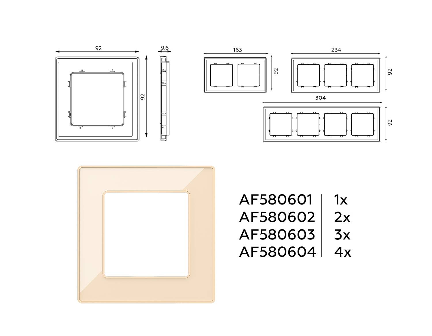 Рамка Ambrella Volt Arctic AF580604