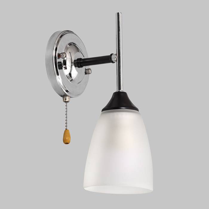 Бра настенное, 1*Е27, черный+хром MD.2167-1-W-BK+CH