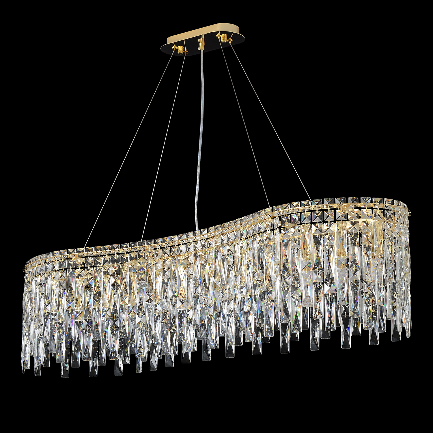 Подвесная люстра Crystal Lux Abril ABRIL SP12 L1200 GOLD