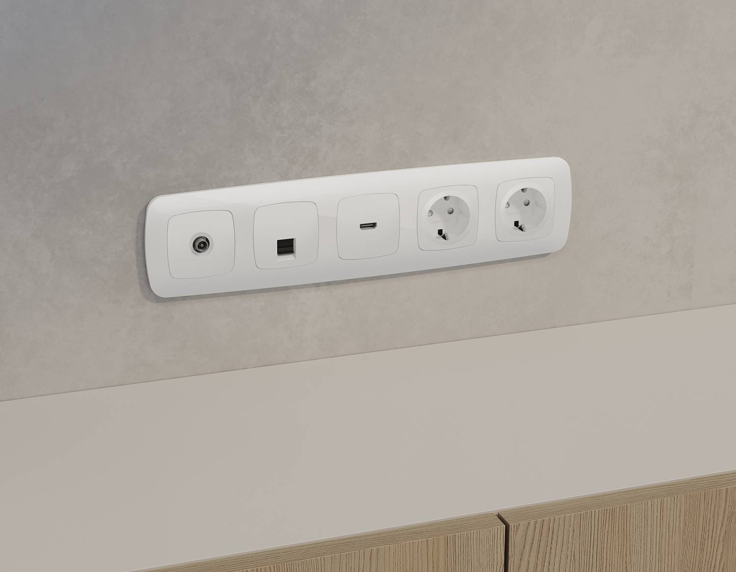 Розетка Ambrella Volt OMEGA MO112005