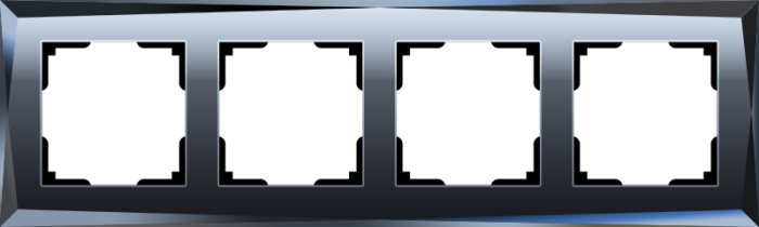 Рамка Werkel W0041208/ Рамка на 4 поста Diamant (черный)