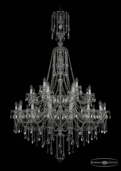 Подвесная хрустальная люстра 1415 Bohemia 1415/16+8+4/400/XL-185/2d Ni