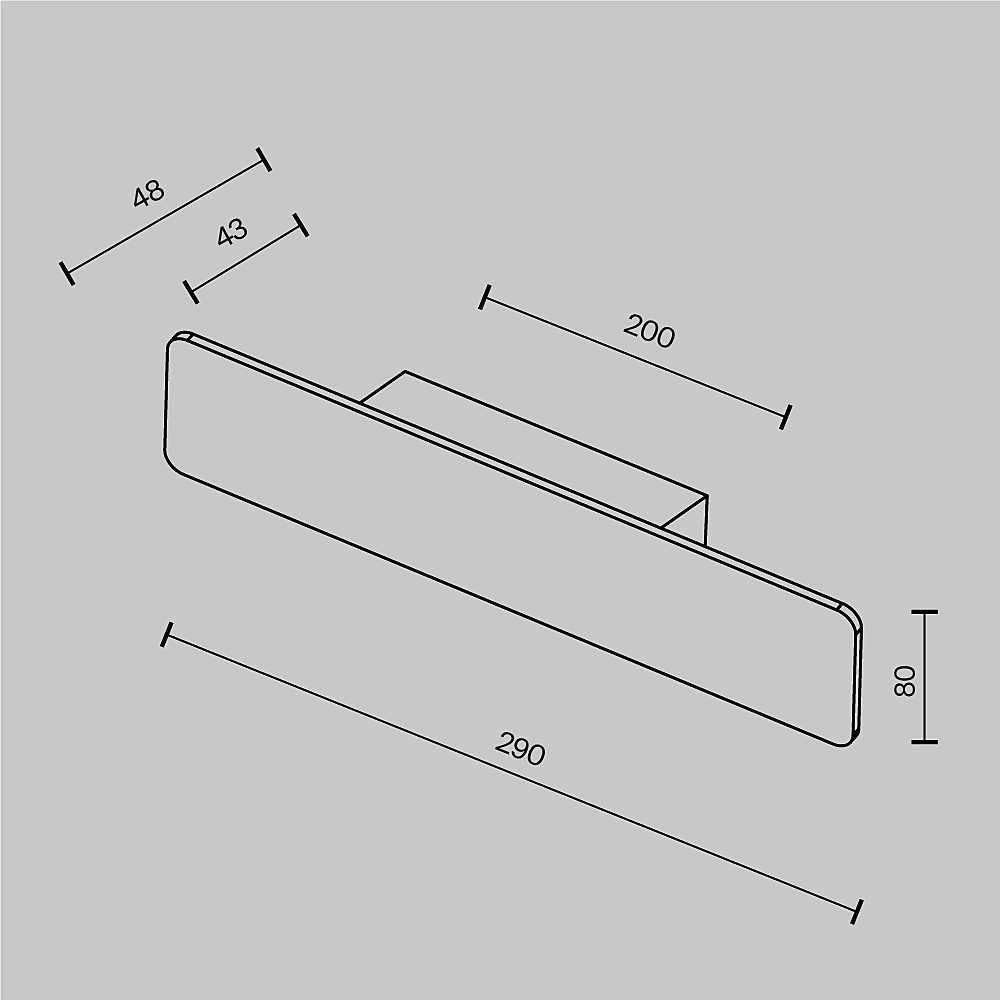 Настенный светильник Maytoni Stela C80WL-10W3K-B