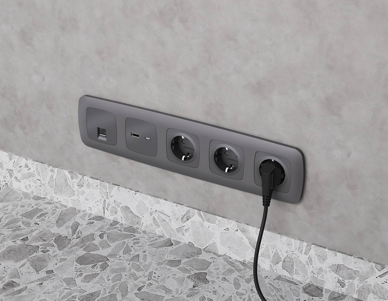 Розетка Ambrella Volt OMEGA MO662005