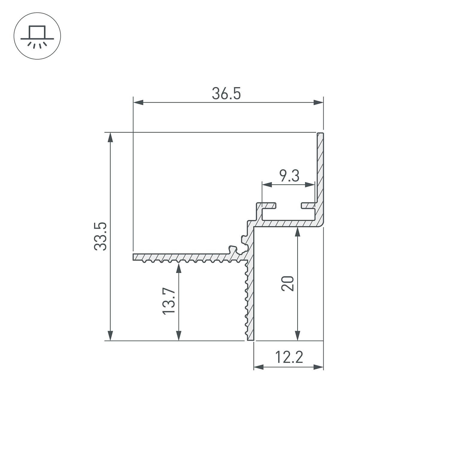 Профиль Arlight Shadow 052240