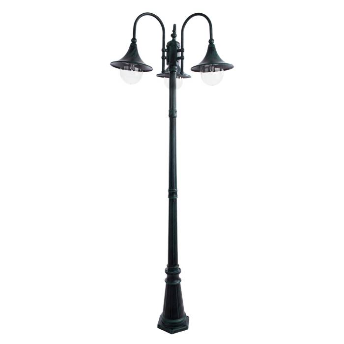 Столб фонарный уличный Arte Lamp MALAGA A1086PA-3BG