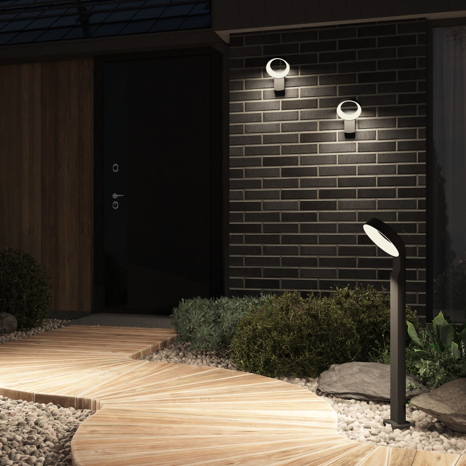 Уличный настенный светильник Denkirs Sanvik DK9712-BK