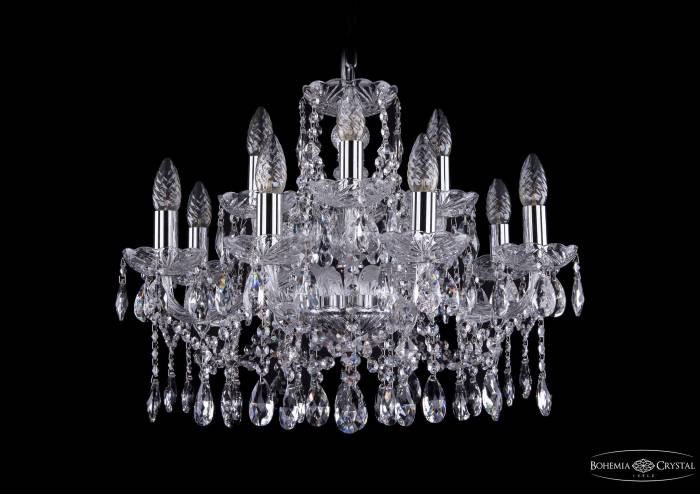 Подвесная хрустальная люстра 1413 Bohemia 1413/8+4/200 Ni