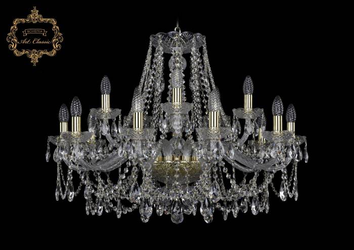 Подвесная хрустальная люстра 11.25 Art Classic 11.25.10+5.300.Gd.Sp