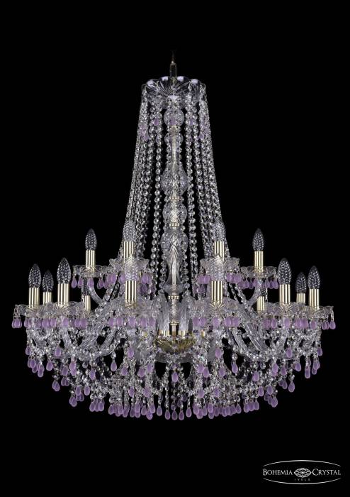 Подвесная хрустальная люстра 1410 Bohemia 1410/12+6/300/h-95 G V7010