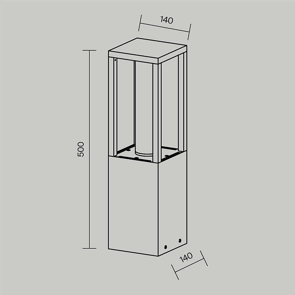 Уличный наземный светильник Maytoni Expo O480FL-L12B3K