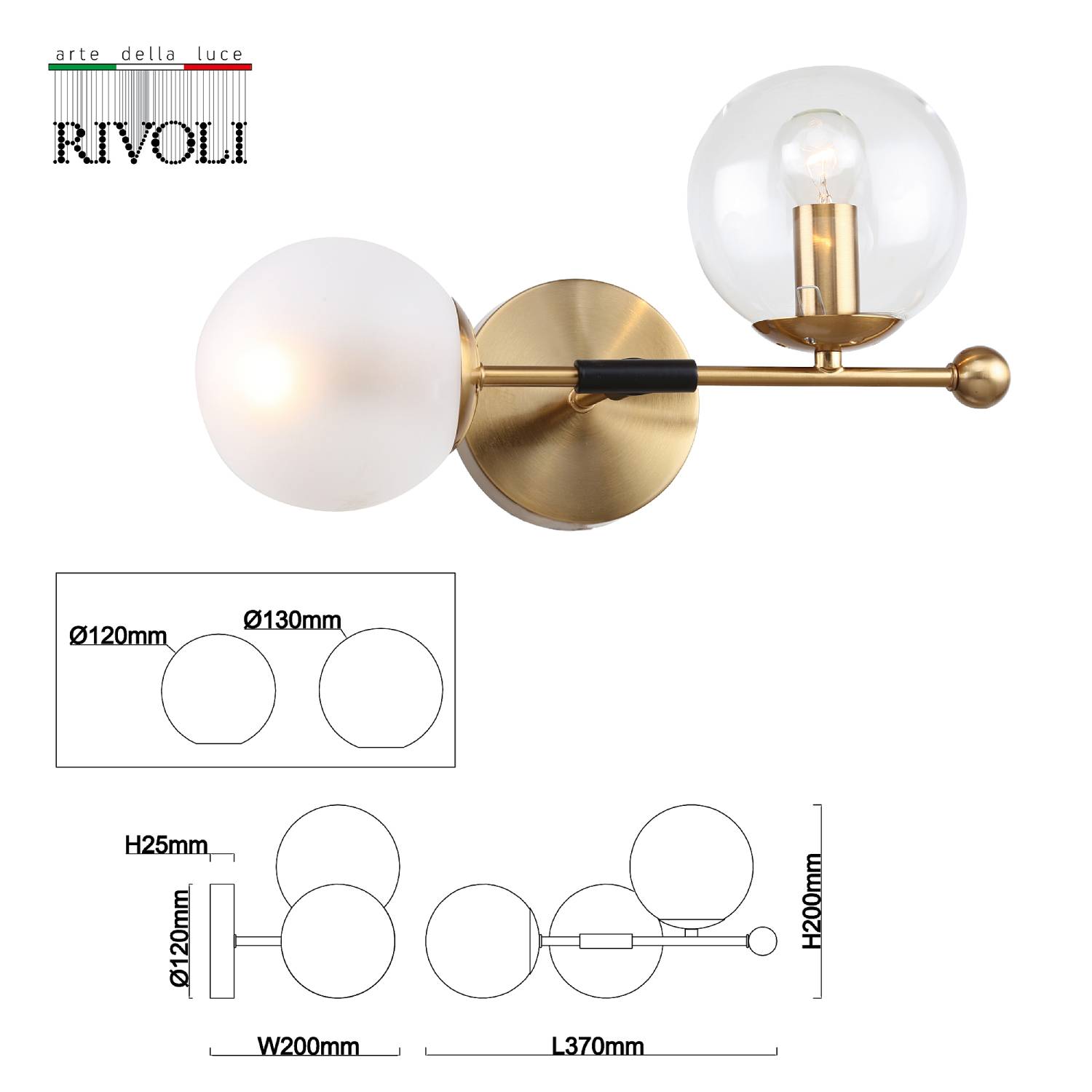 Настенное бра Rivoli Darlene 3145-402