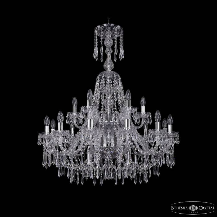 Подвесная хрустальная люстра 1403 Bohemia 1403/12+6/300/XL-100/2d Ni