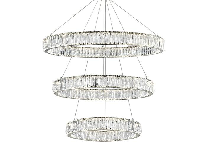 Потолочная чашка Newport Crystal Потолочная чашка 8240 D25 3 вертик.кольца chrome