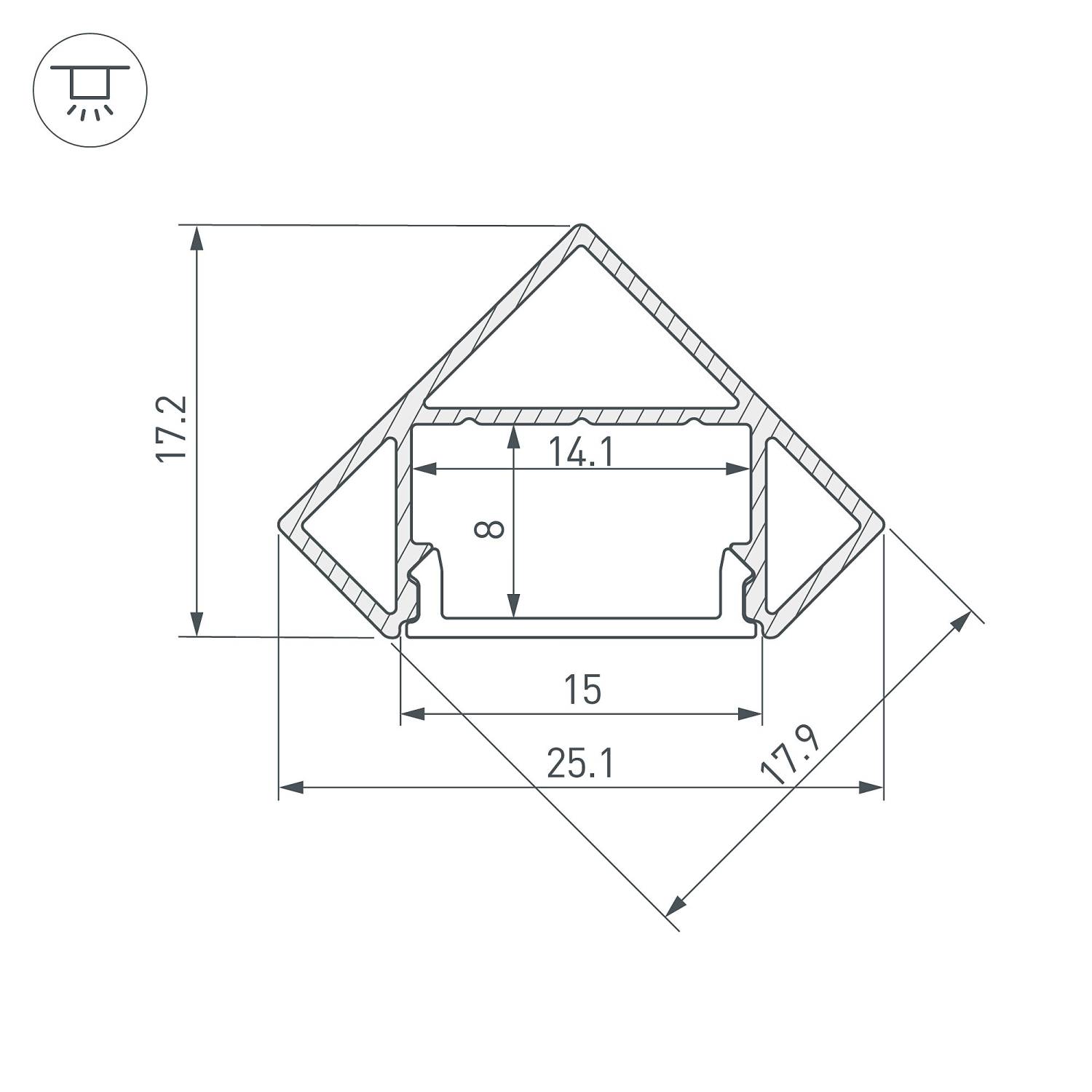 Профиль Arlight Sl-Kant 049430