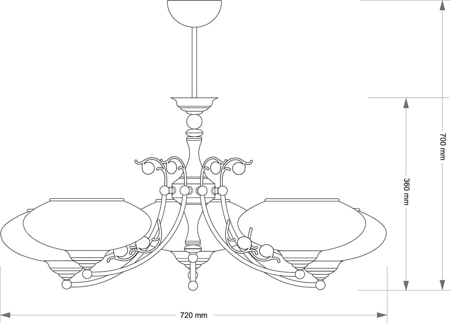 Потолочная люстра Kutek Casamia (плафон) CAS-ZW-5(P)
