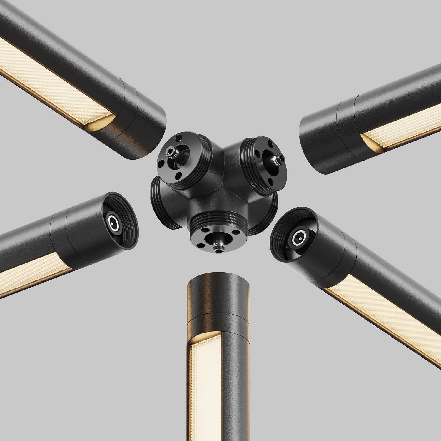 Пятиконечный коннектор для системы Shelf без ввода питания Maytoni Accessories for system Shelf CA020L5C-B