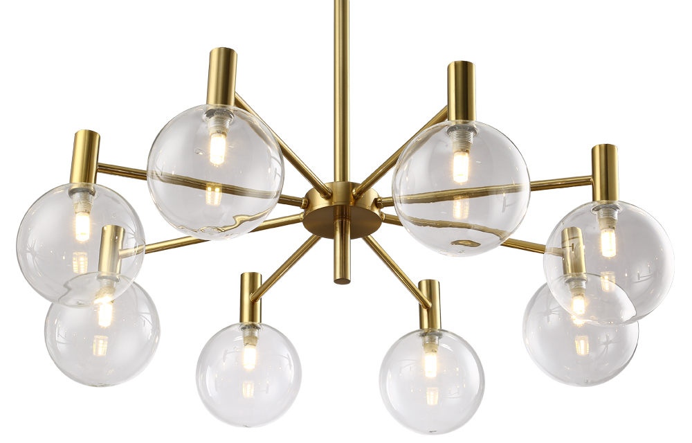 Люстра на штанге Crystal Lux Andres ANDRES SP8 BRONZE/TRANSPARENTE