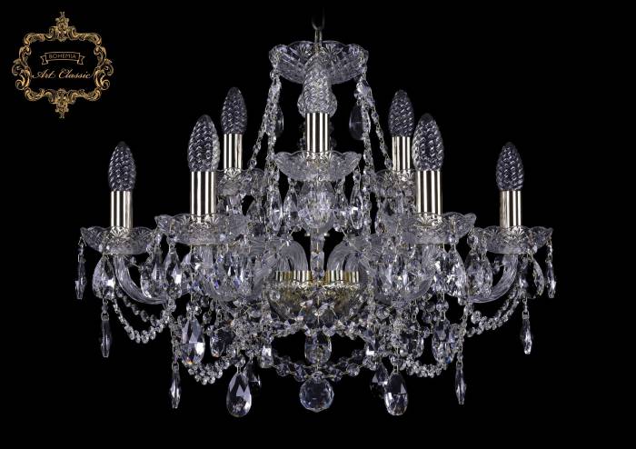 Подвесная хрустальная люстра 11.25 Art Classic 11.25.6+3.200.Gd.Sp