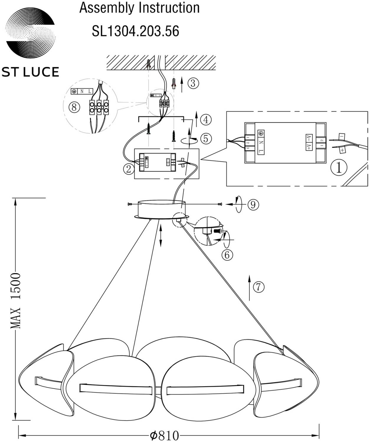 Подвесная люстра ST Luce Etoile SL1304.203.56