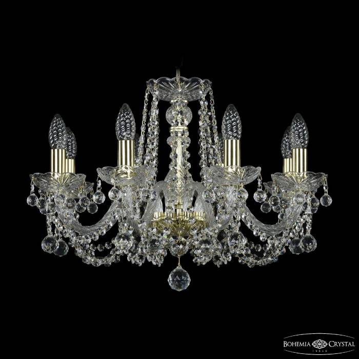 Подвесная хрустальная люстра 1402 Bohemia 1402/8/195 G Balls