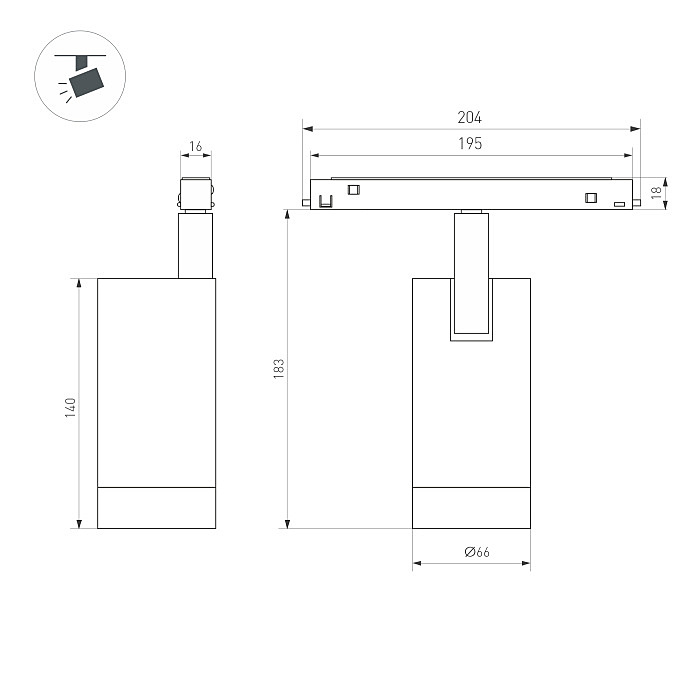 Трековый светильник Arlight Mag-Orient 037125