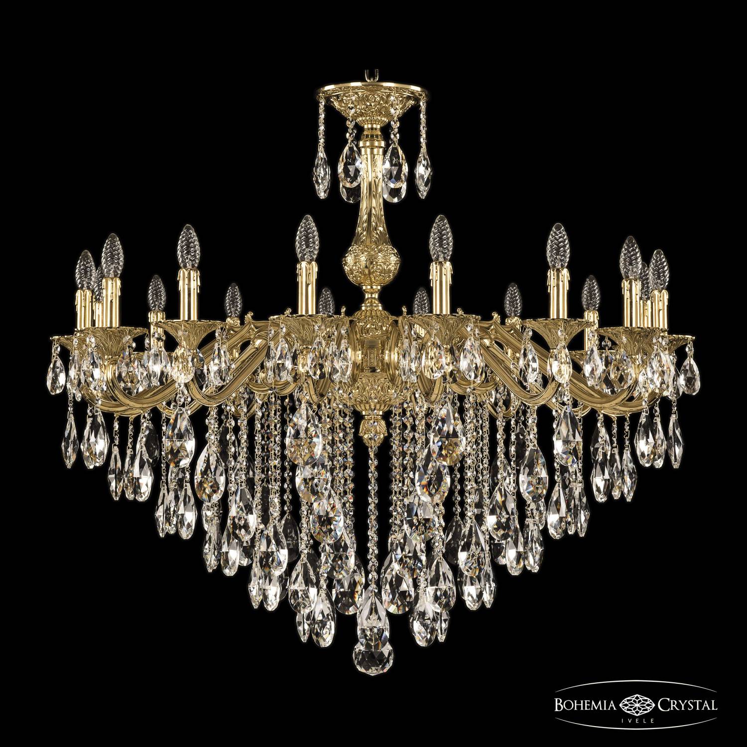 Подвесная хрустальная люстра 7202 Bohemia 72102/16/360 B G