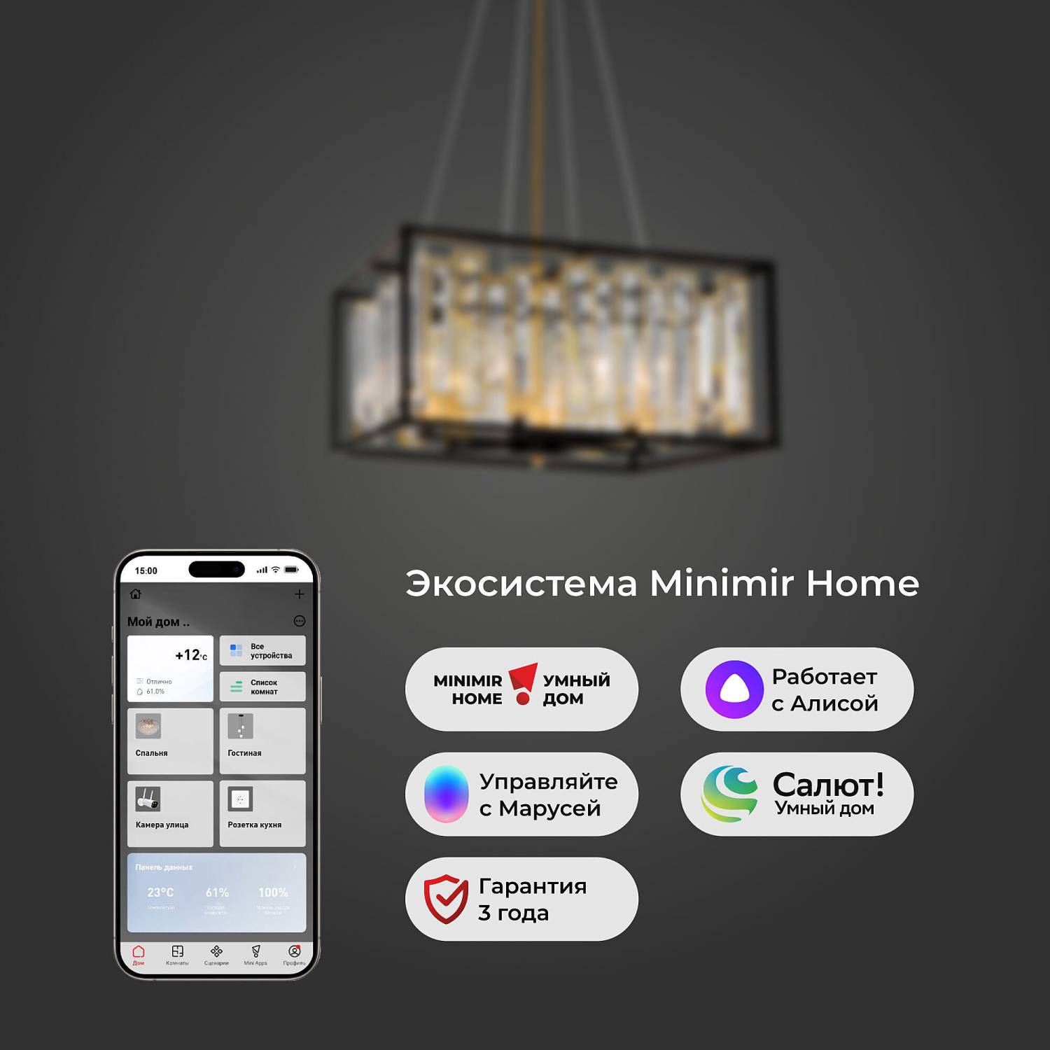 Подвесная люстра Bogate's Cella 377/6 Strotskis Smart