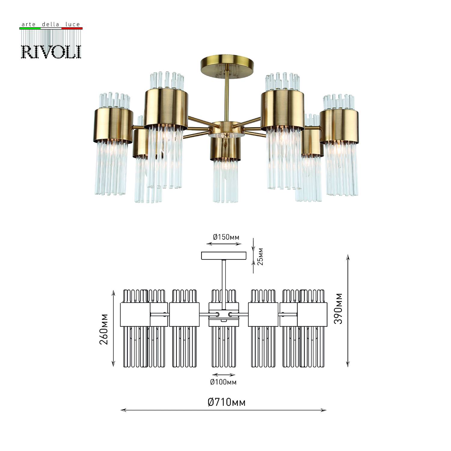 Потолочная люстра Rivoli Donna 3149-307