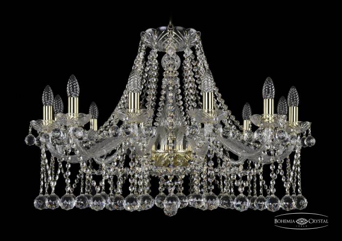 Подвесная хрустальная люстра 1413 Bohemia 1413/12/300 G Balls