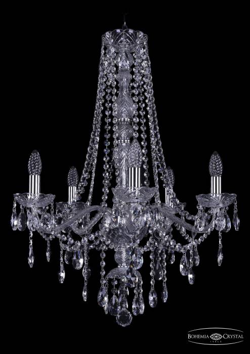 Подвесная хрустальная люстра 1415 Bohemia 1415/5/200/h-75 Ni