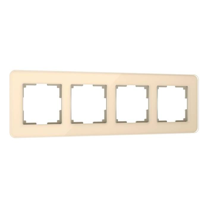 Рамка Werkel Elite айвори W0042443/ Рамка на 4 поста Elite (айвори, стекло)