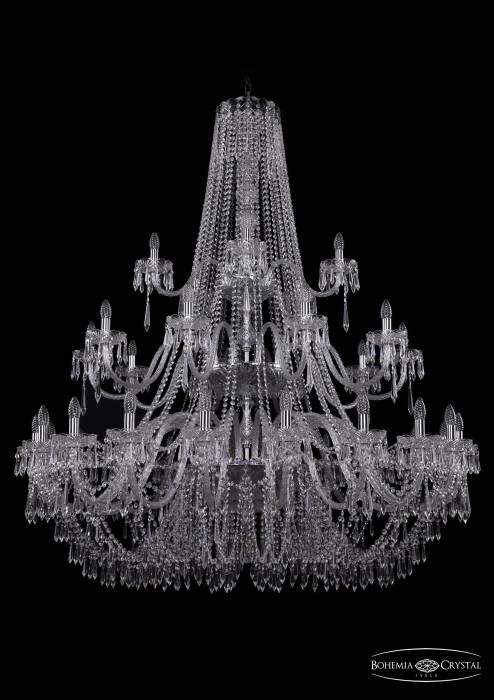 Подвесная хрустальная люстра 1403 Bohemia 1403/20+10+5/530/3d Ni