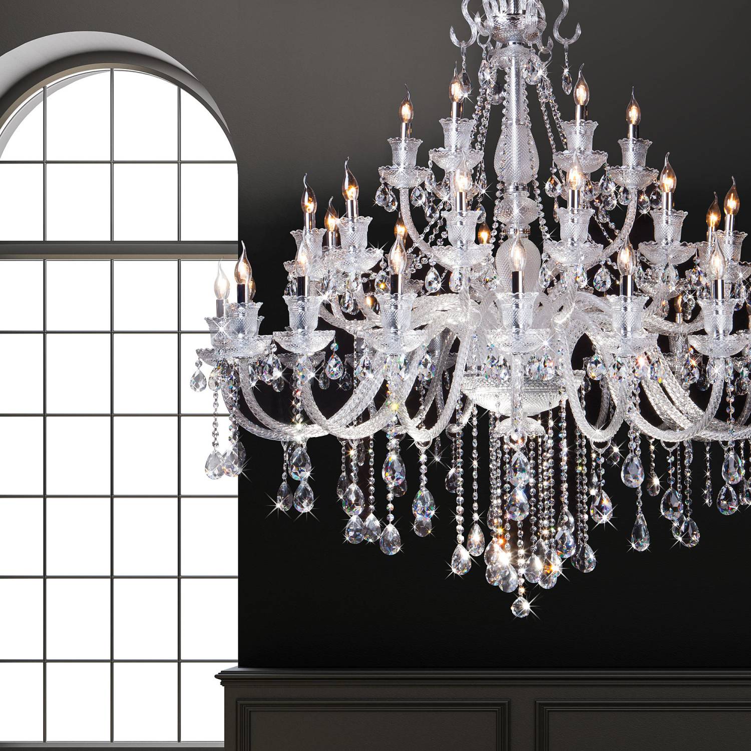 Подвесная хрустальная люстра Gabrielle Bogates 336 Strotskis