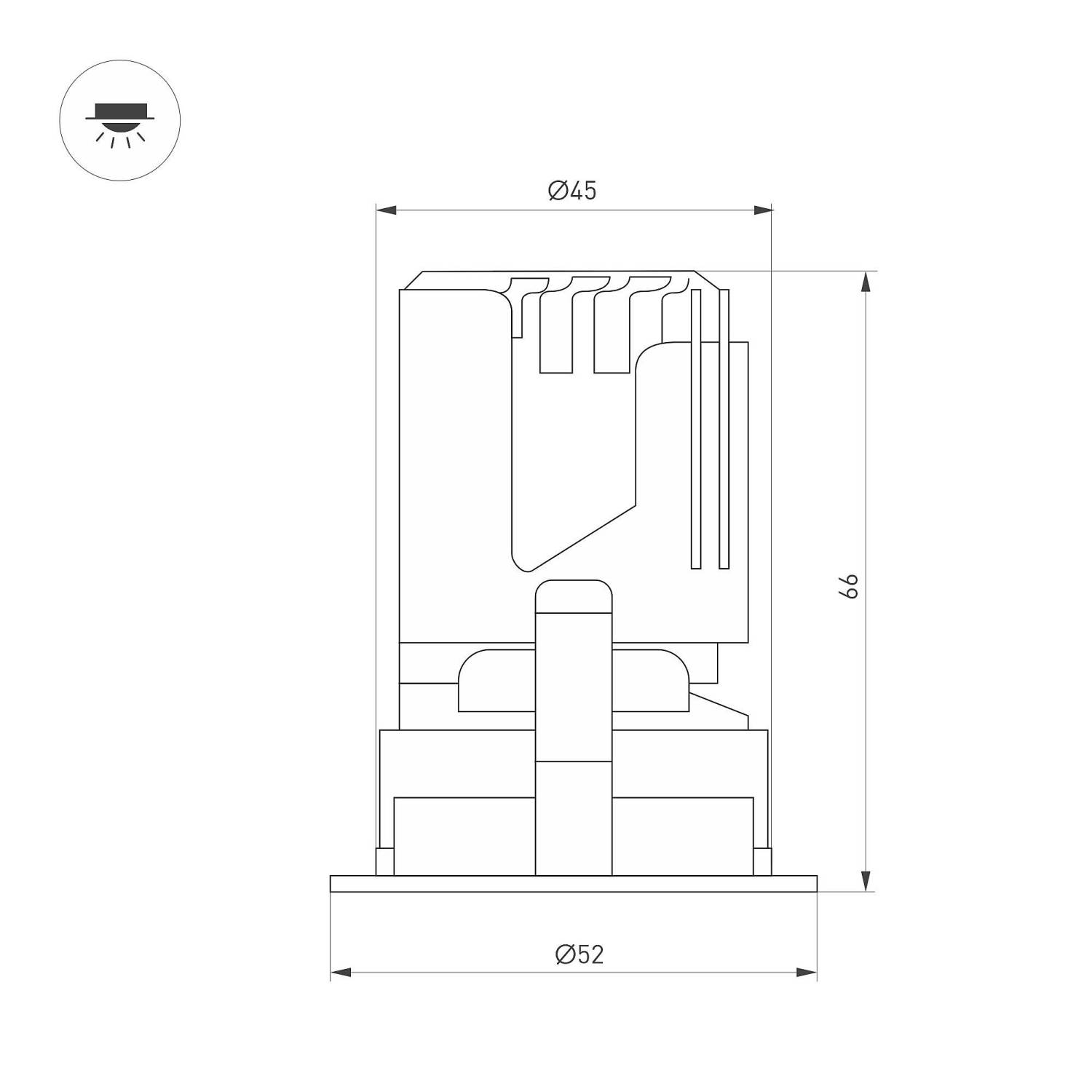 Встраиваемый светильник Arlight Arado 059102