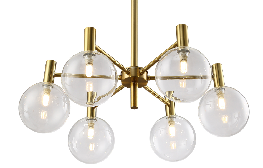 Люстра на штанге Crystal Lux Andres ANDRES SP6 BRONZE/TRANSPARENTE