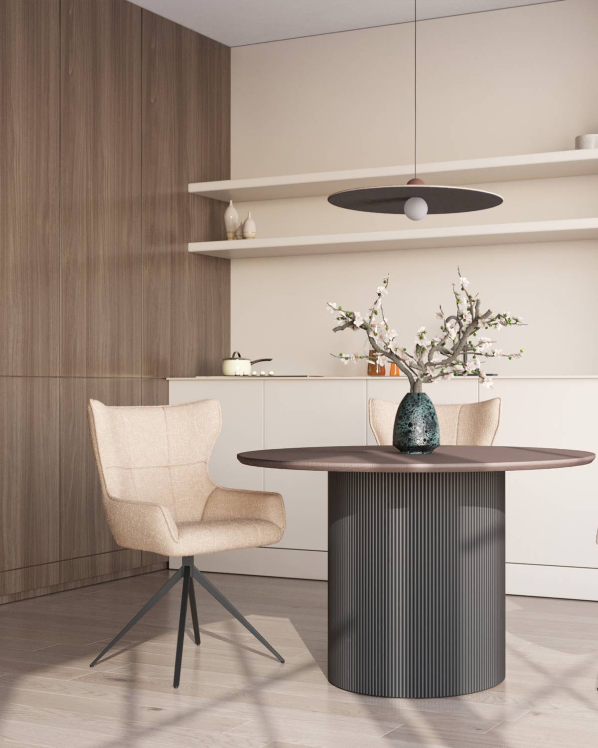 Стул вращающийся Stool Group Carlene DC-2409007 beige FL26