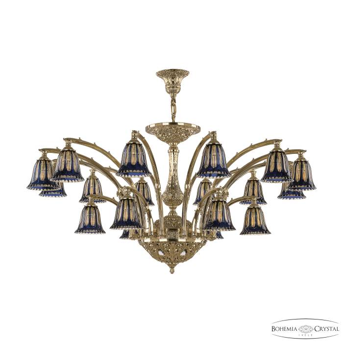 Подвесная люстра Bohemia Verona 72111/12+6/420 AZ G P2 D Amber-Blue/H-1H