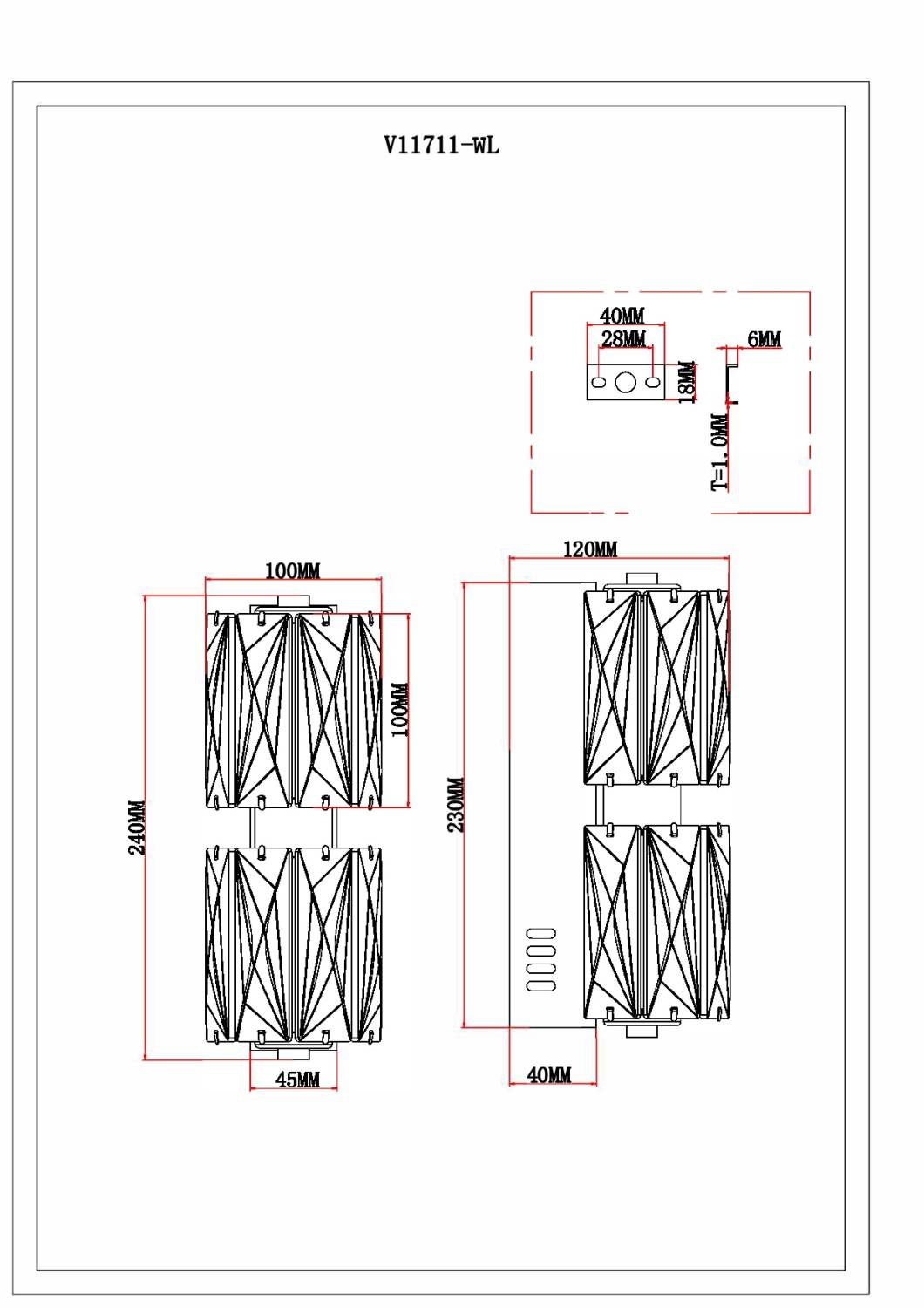 Настенный светильник Moderli Prismique V11711-WL