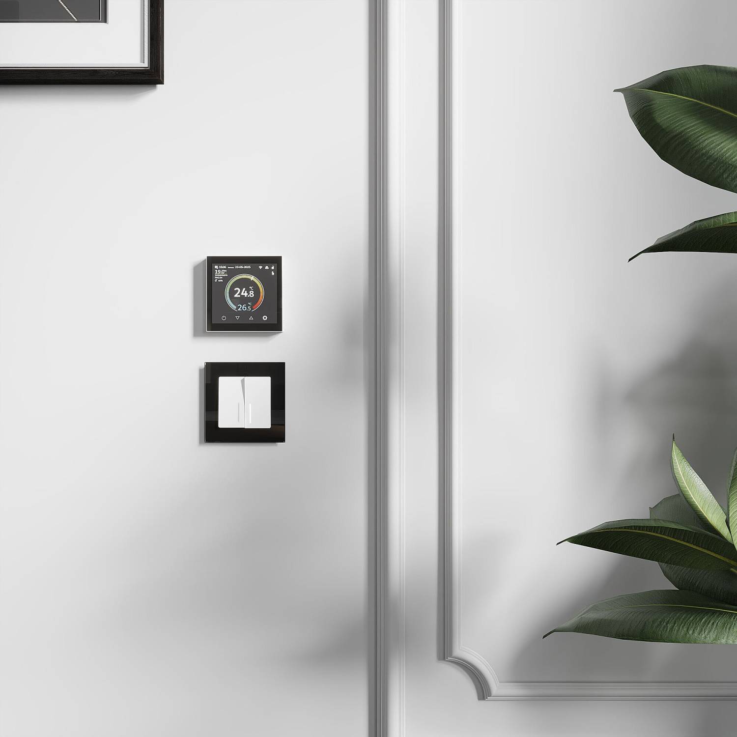 Терморегулятор Werkel Сенсорные механизмы белые W1851101/ Умный сенсорный терморегулятор с LCD дисплеем (белый)