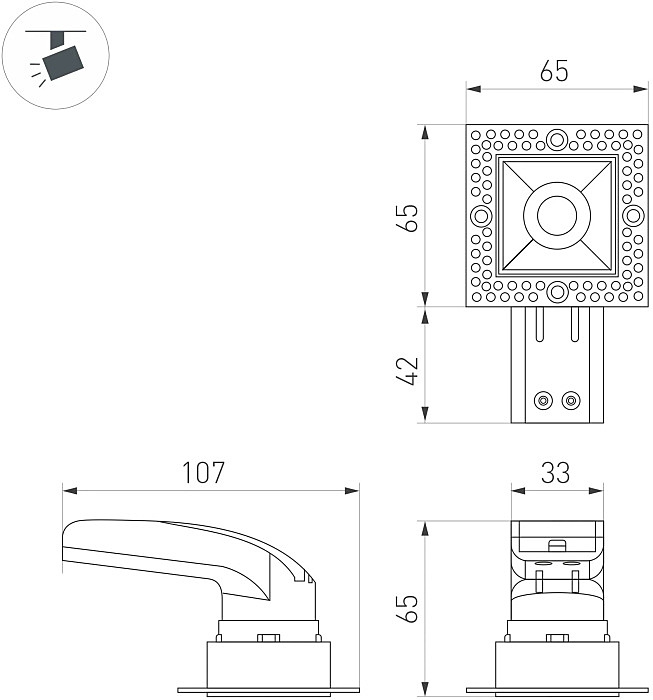 Встраиваемый светильник под шпаклевку Arlight Rialto 048321