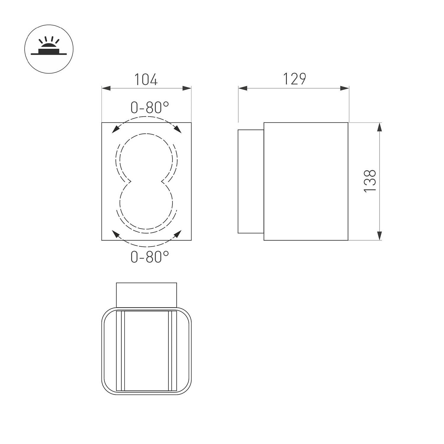 Уличный настенный светильник Arlight Vario 046428