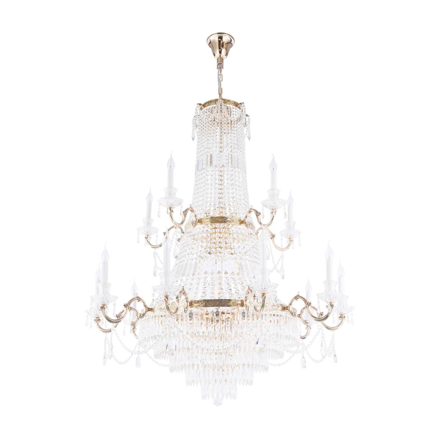 Подвесная хрустальная люстра Palace Maytoni DIA890-PL-42-G