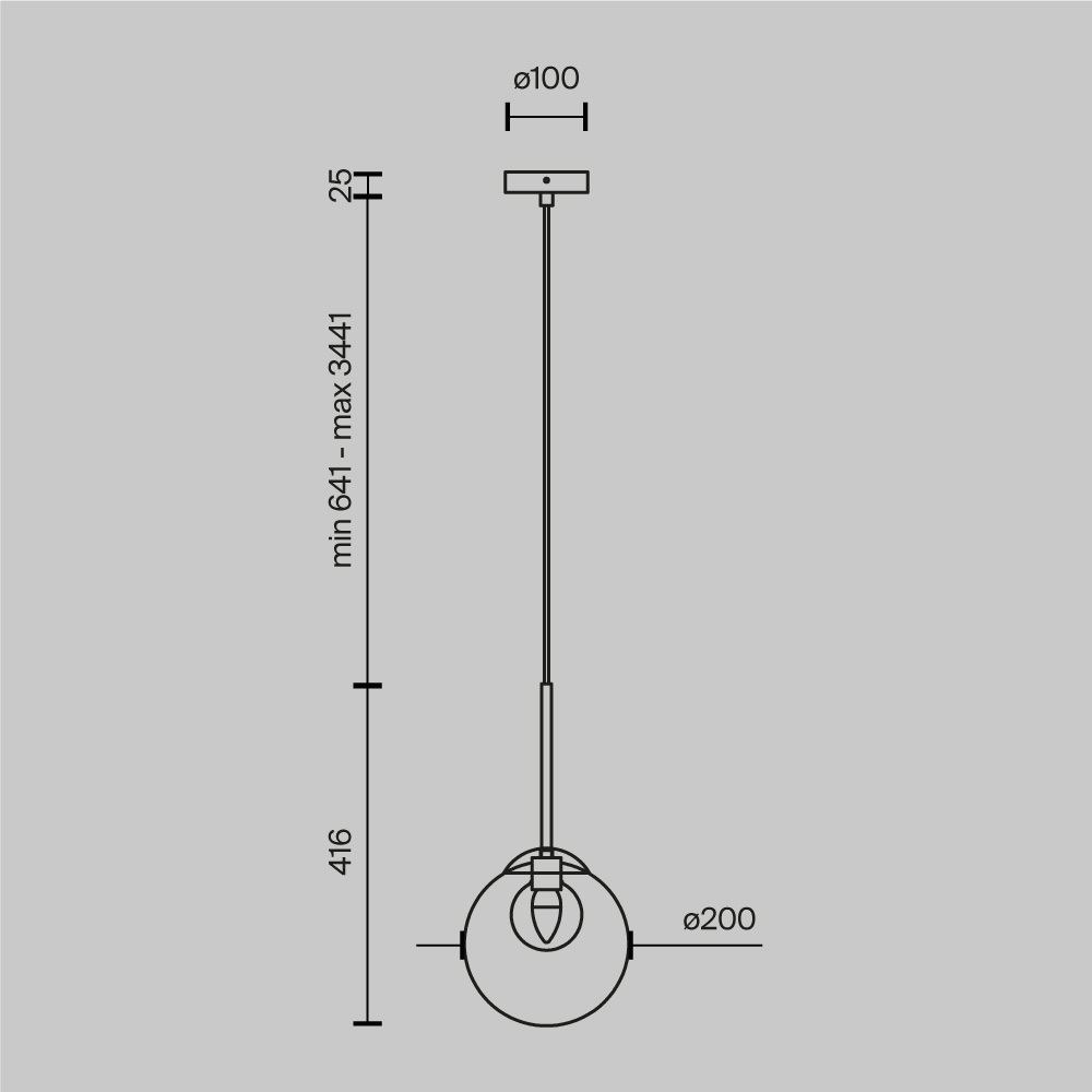 Светильник подвесной Maytoni Basic form MOD521PL-01G3