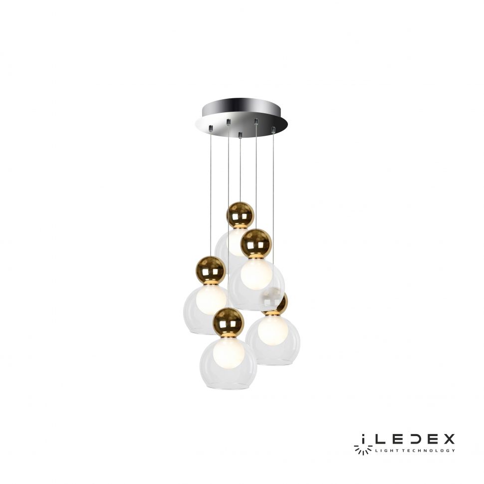 Светильник подвесной ILedex Blossom C4476-5R GL