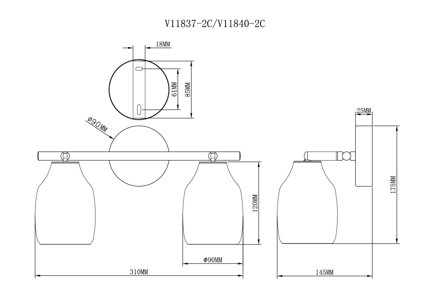 Светильник спот Moderli Adalina V11840-2C