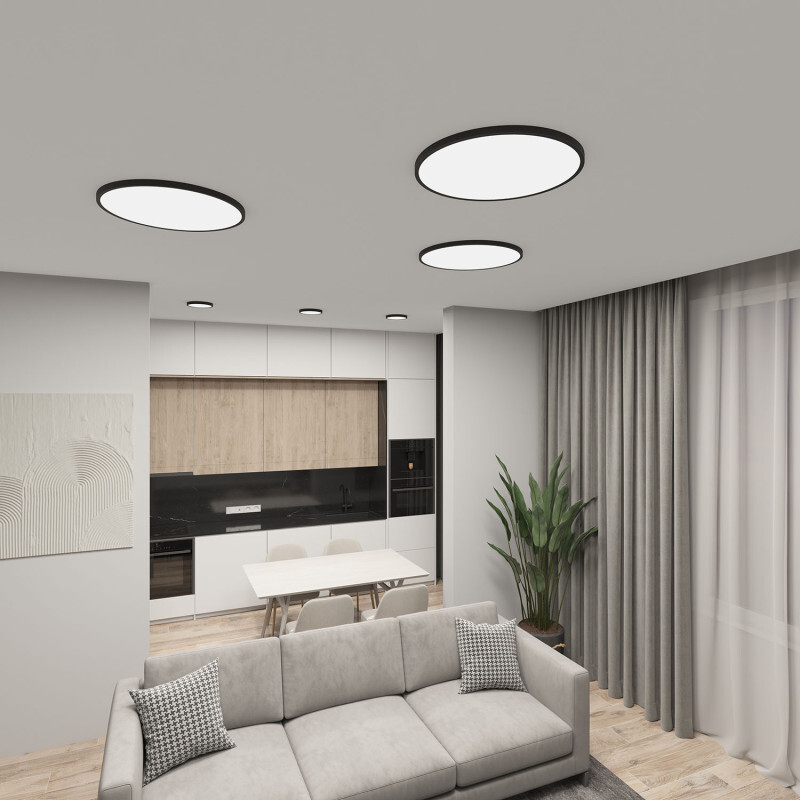 Светильник потолочный Denkirs THIN DK6522-BK