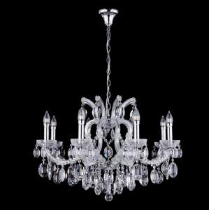 Подвесная хрустальная люстра Hollywood Crystal Lux HOLLYWOOD SP8 CHROME