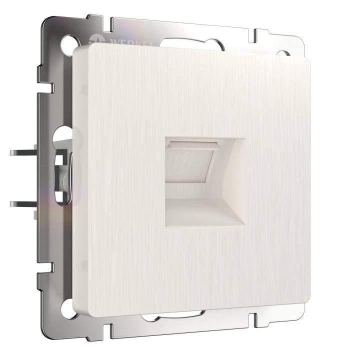Розетка Werkel W1181013/ Розетка Ethernet RJ-45 (перламутровый рифленый)